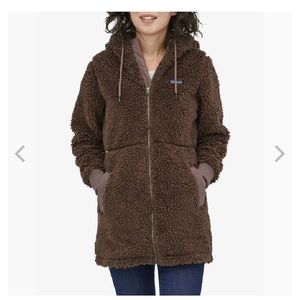 Patagonia Brown Teddy Fleece Hooded Coat